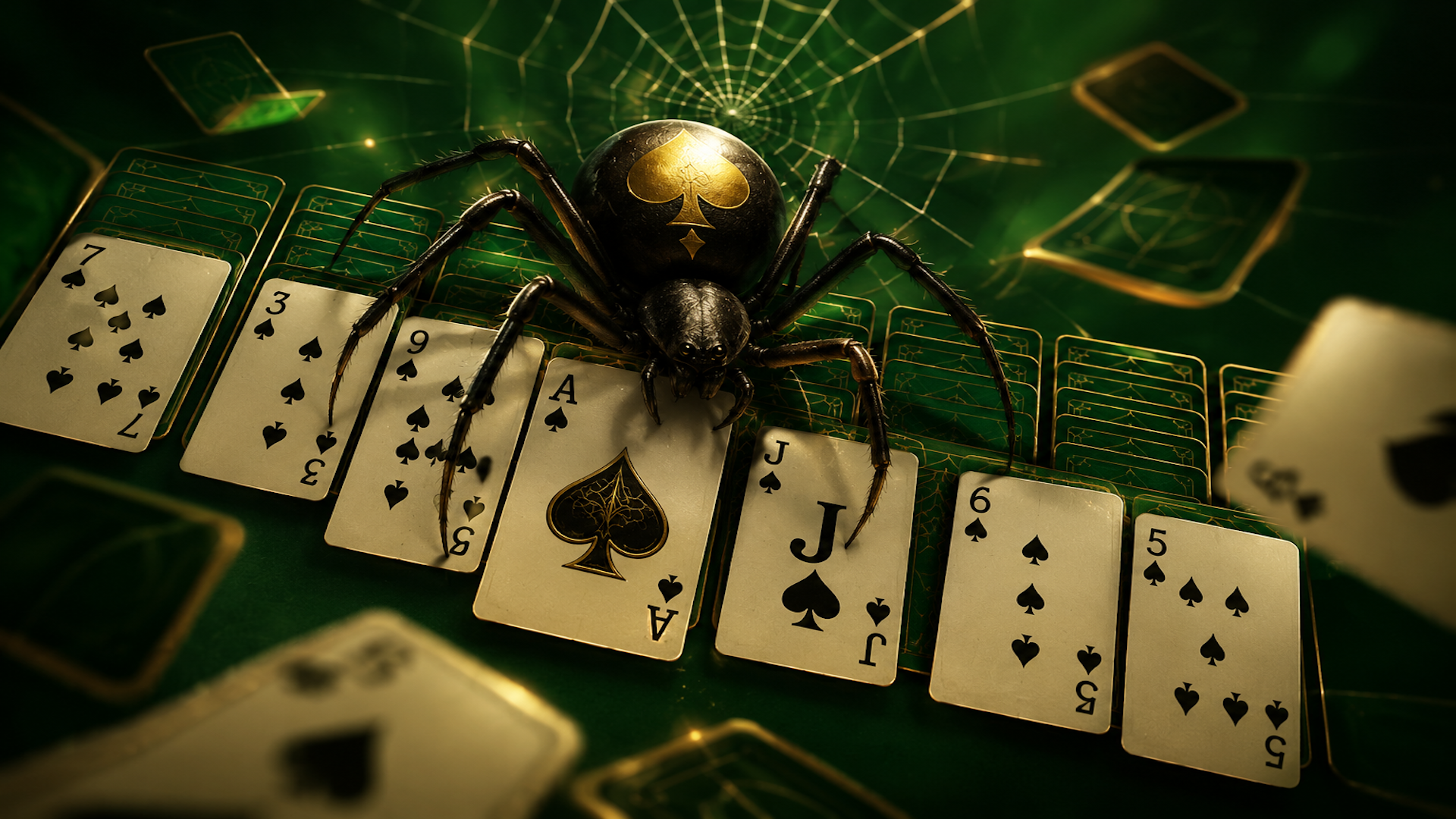 Okładka Spider Solitaire: Emerald Web