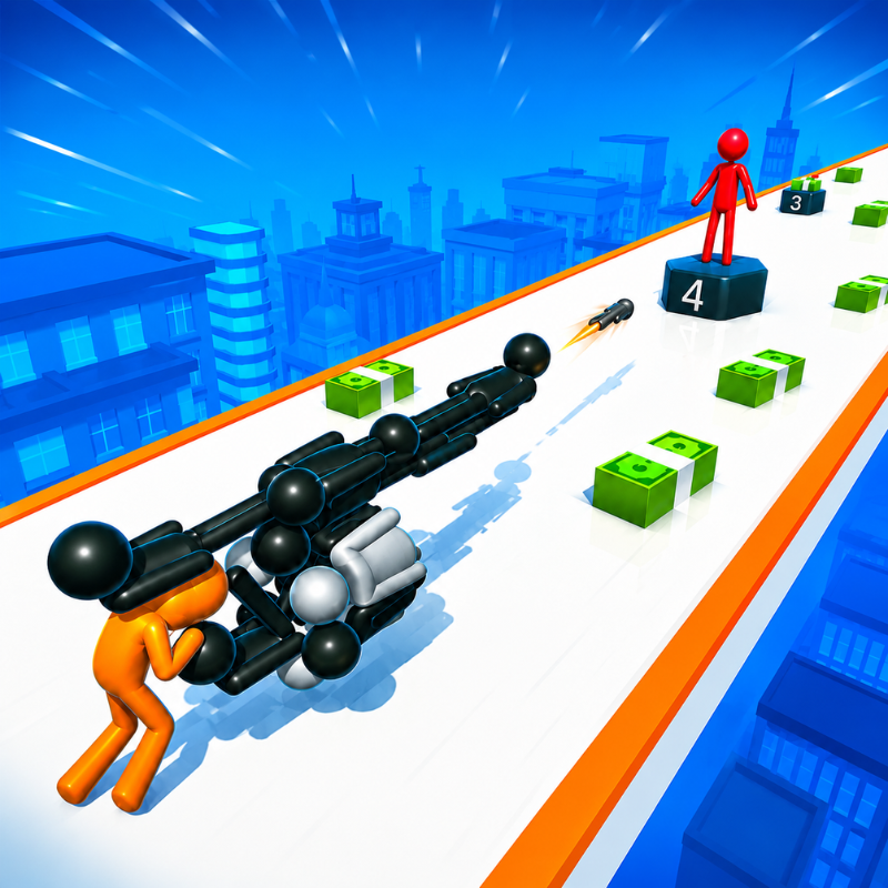 Stickman Gun Rush game thumbnail