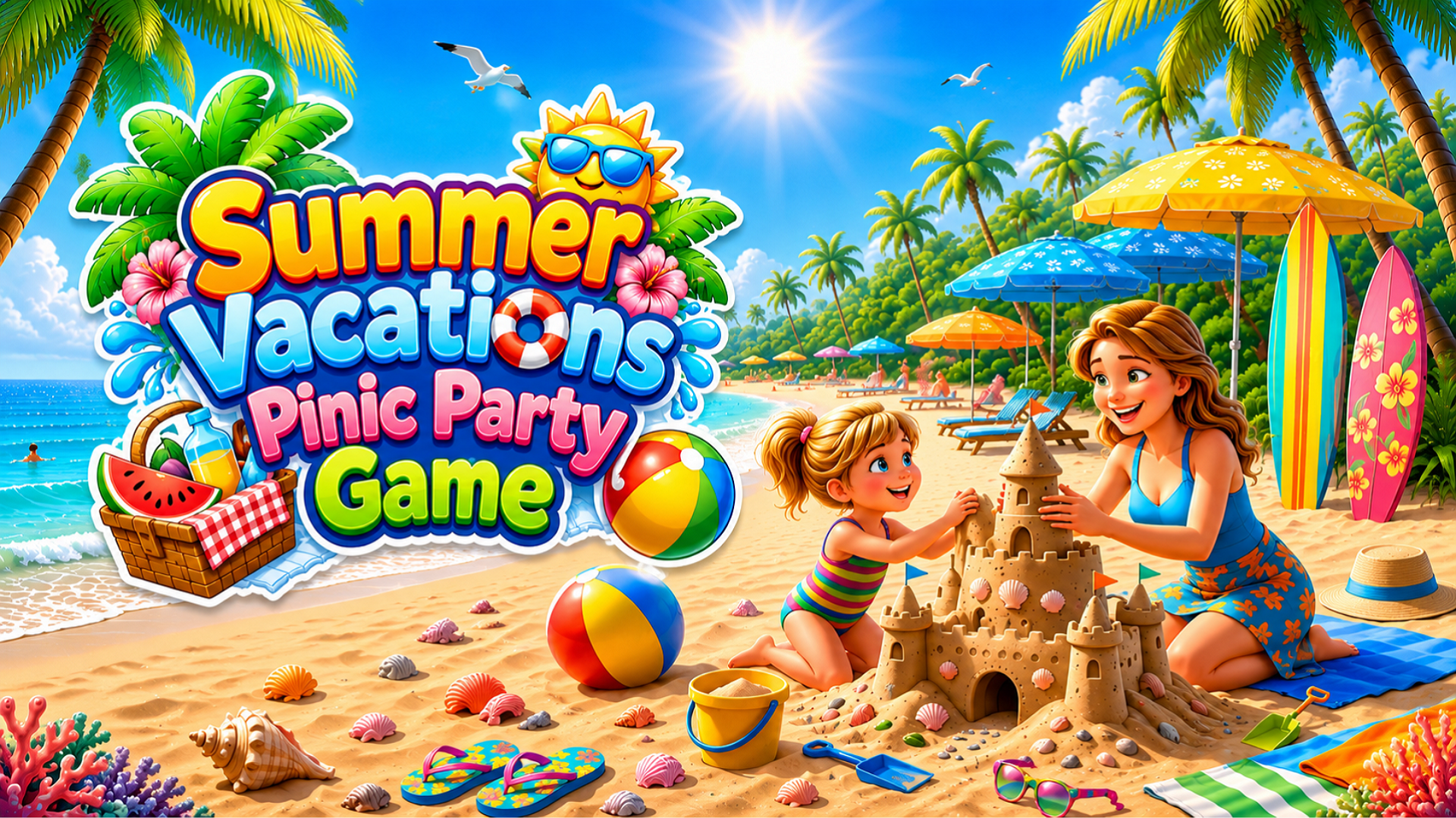 Imagen de portada de Summer Vacations Pinic Party Game