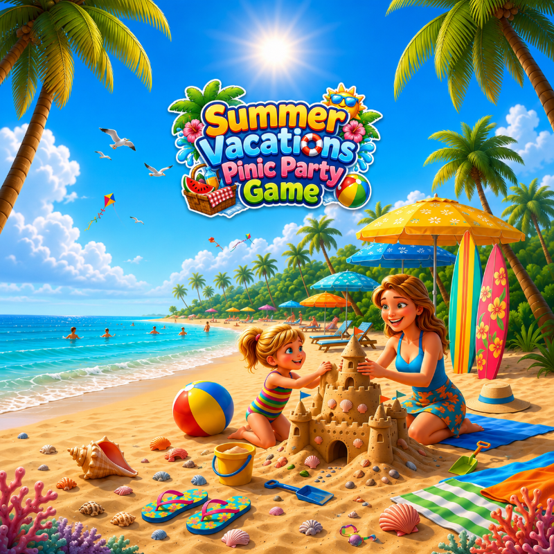 Summer Vacations Pinic Party Game