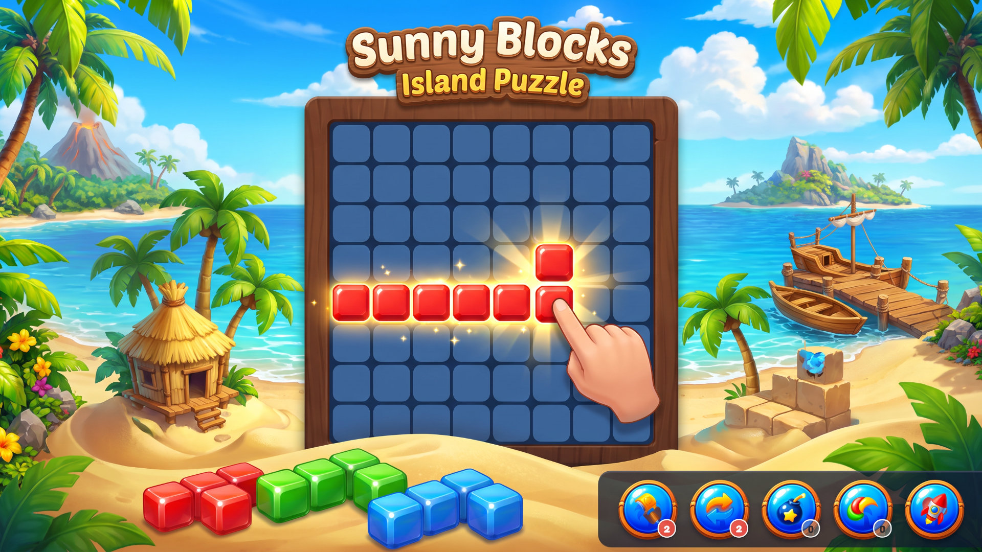Sunny Blocks: Island Puzzle