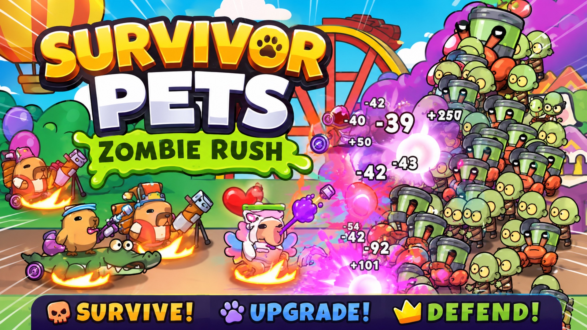 Capybara Let's Go: Zombie Rush