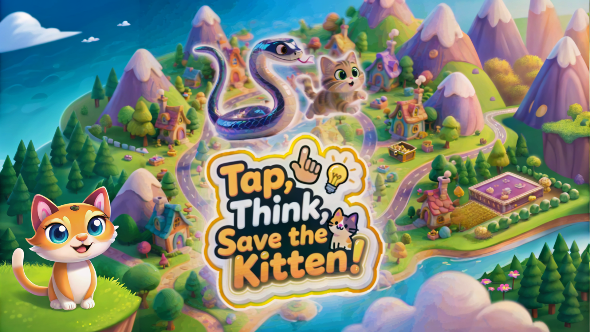 Tap, Think, Save the Kitten! gameplay screenshot 1