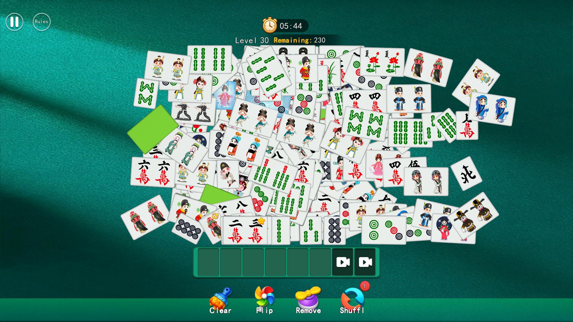 Touch the mahjong tiles