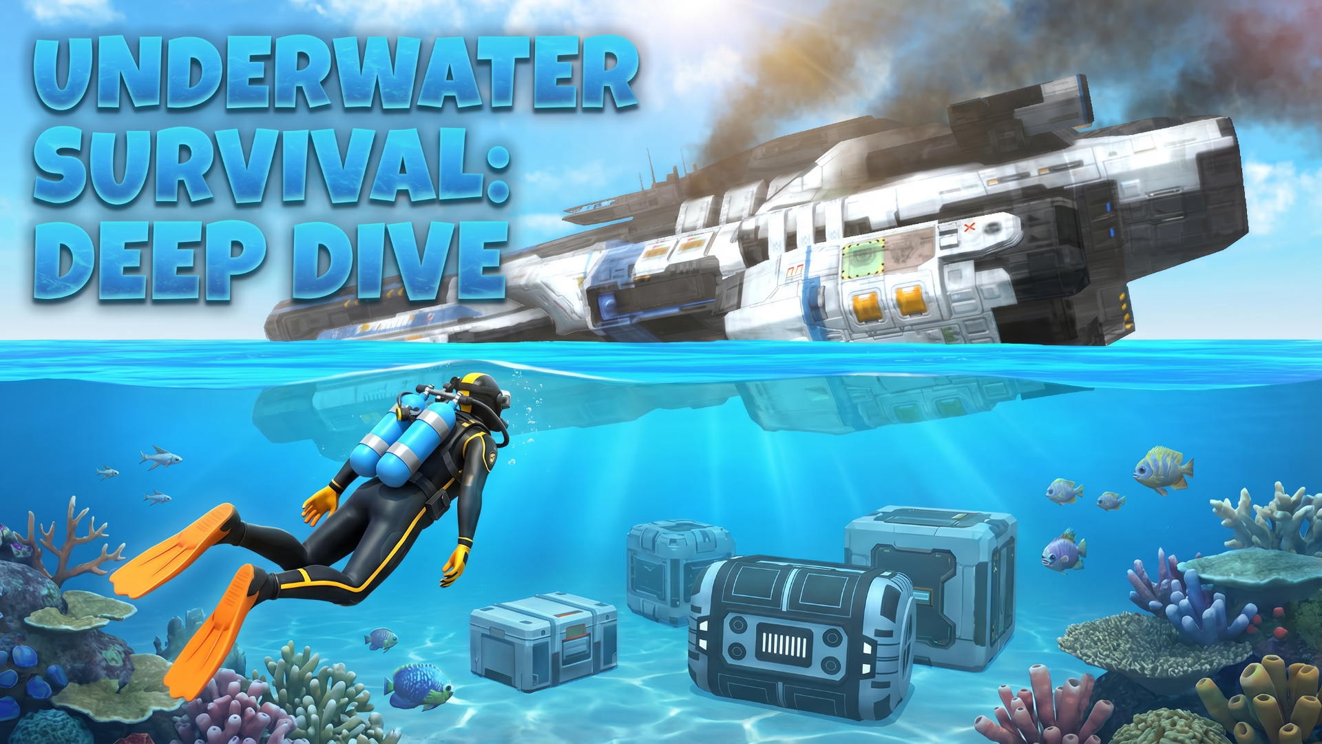 Arte da capa de Underwater Survival: Deep Dive