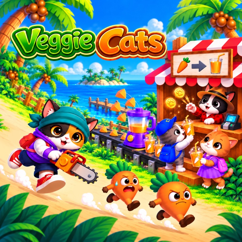 Veggie Cats: Idle Farm Tycoon