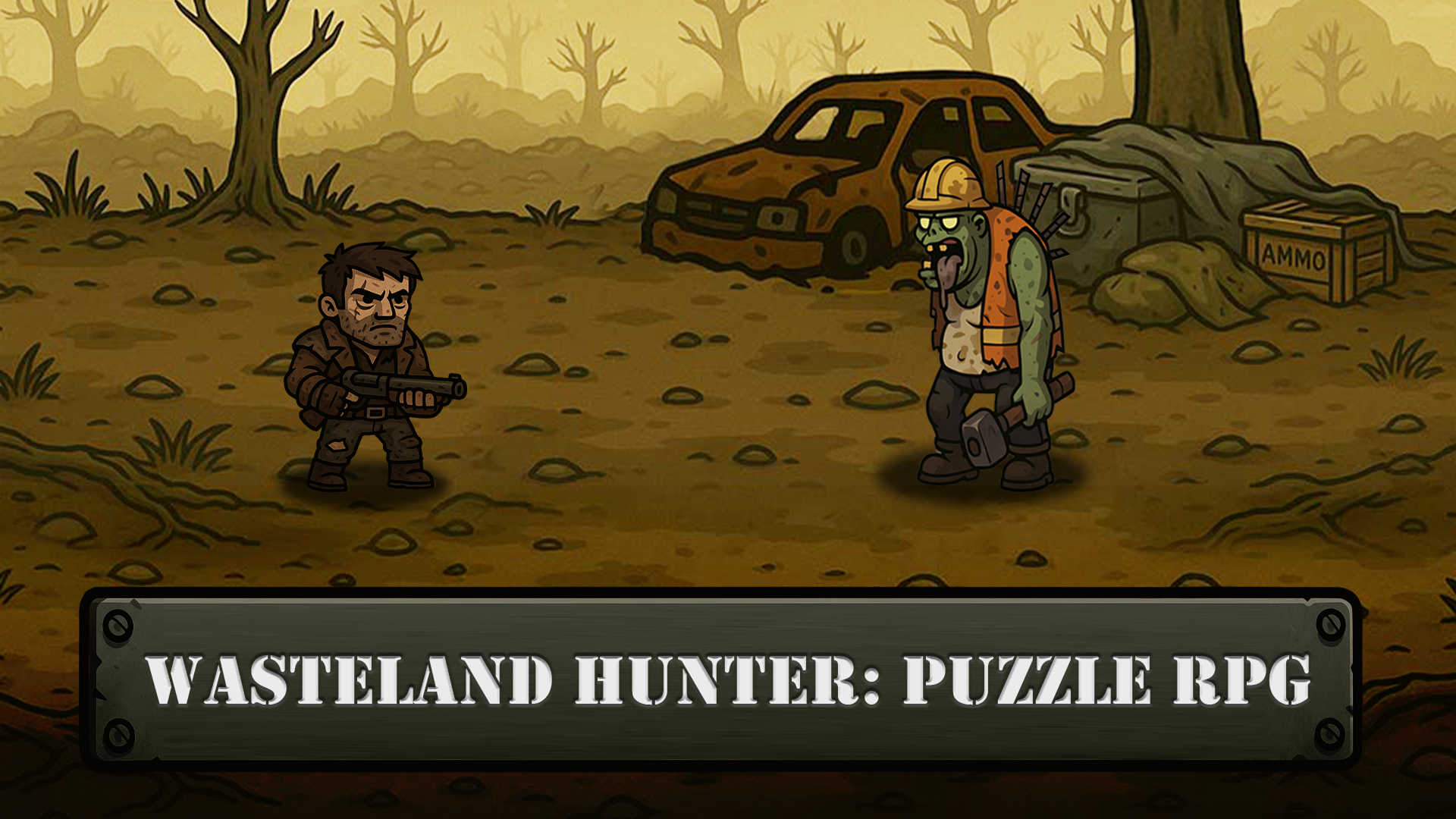 Imagen de portada de Wasteland Hunter: puzzle RPG