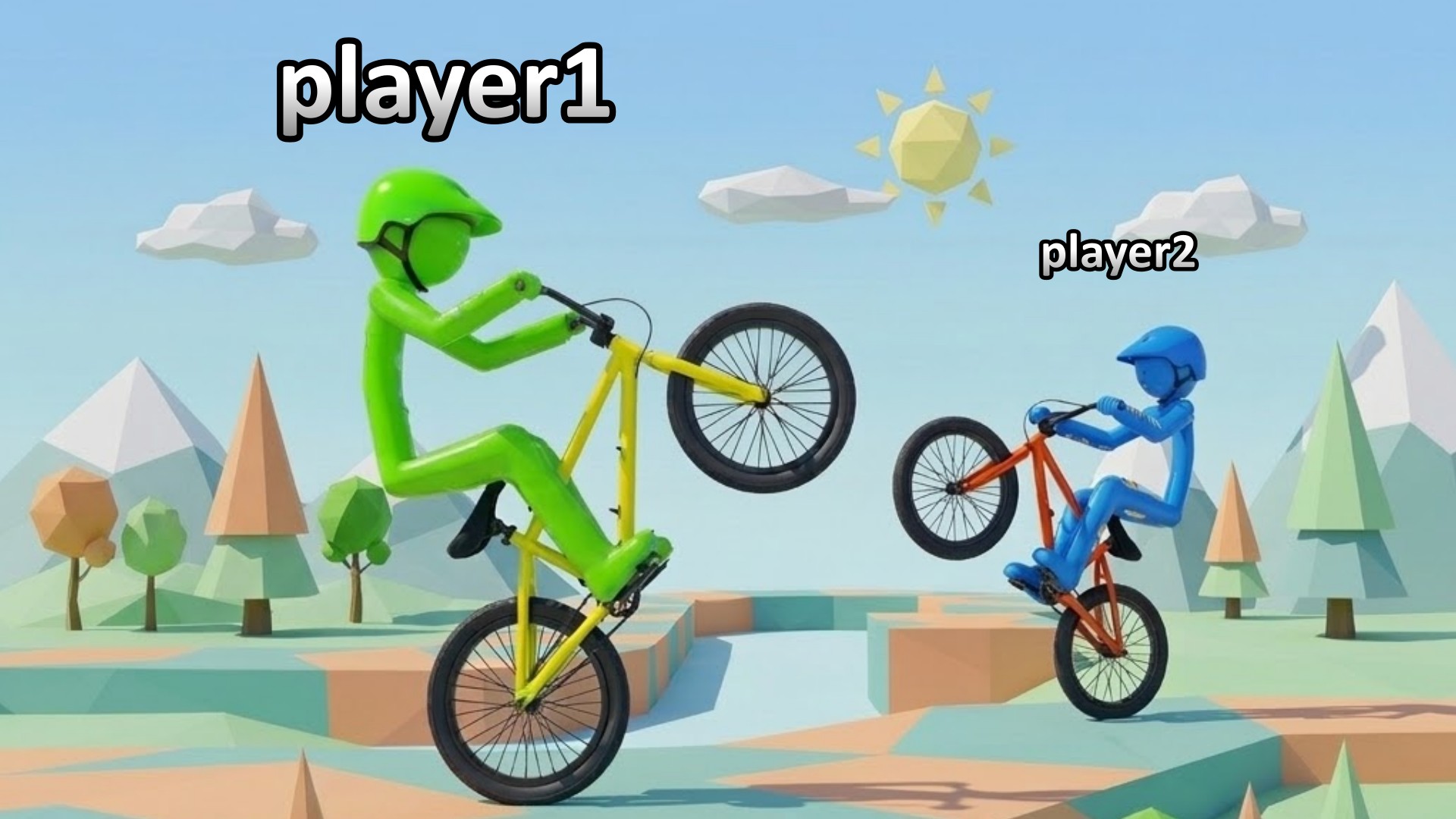 Arte da capa de Wheelie Bike For 2 Players