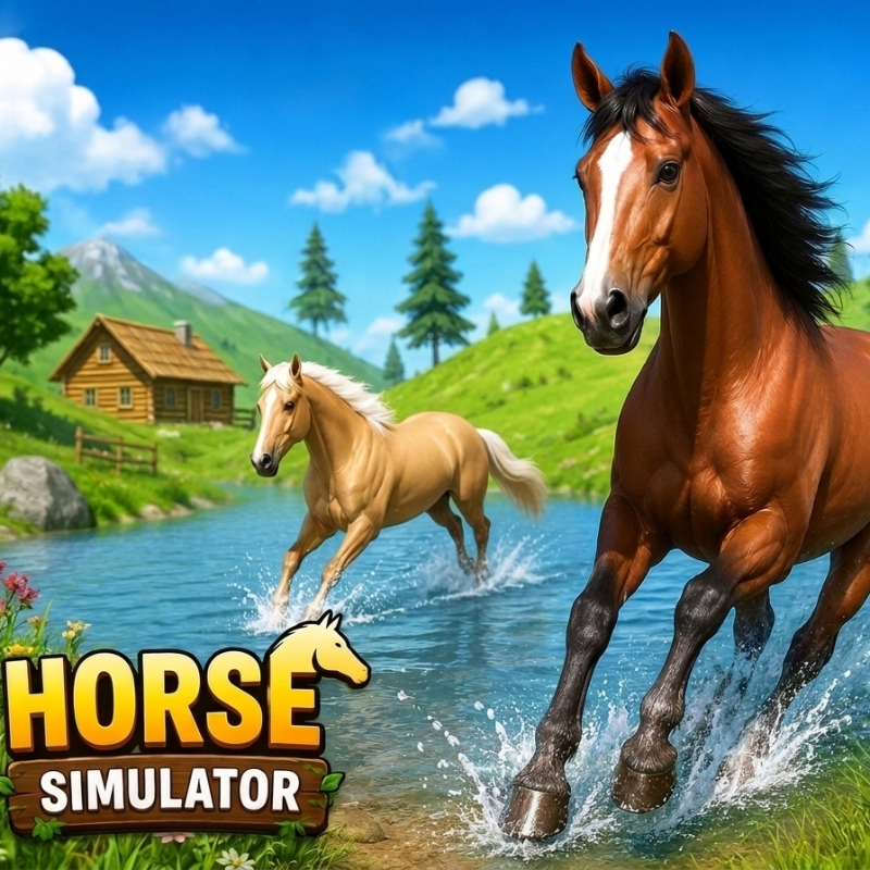 Wild Horse Simulator Racing Games