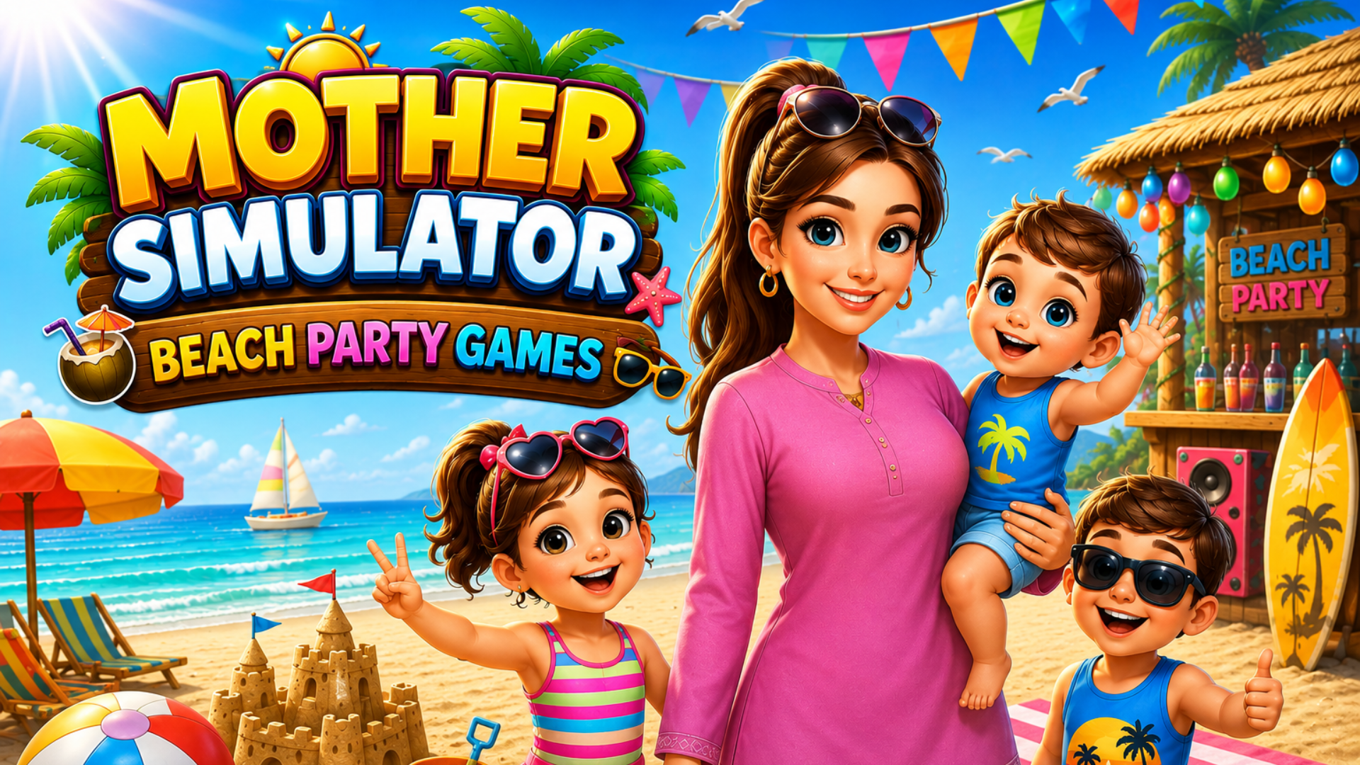 Mother Simulator Beach Party Games game thumbnail