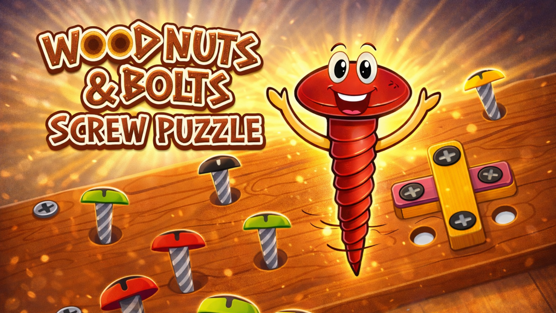 Okładka Wood Nuts  Bolts Screw Puzzle