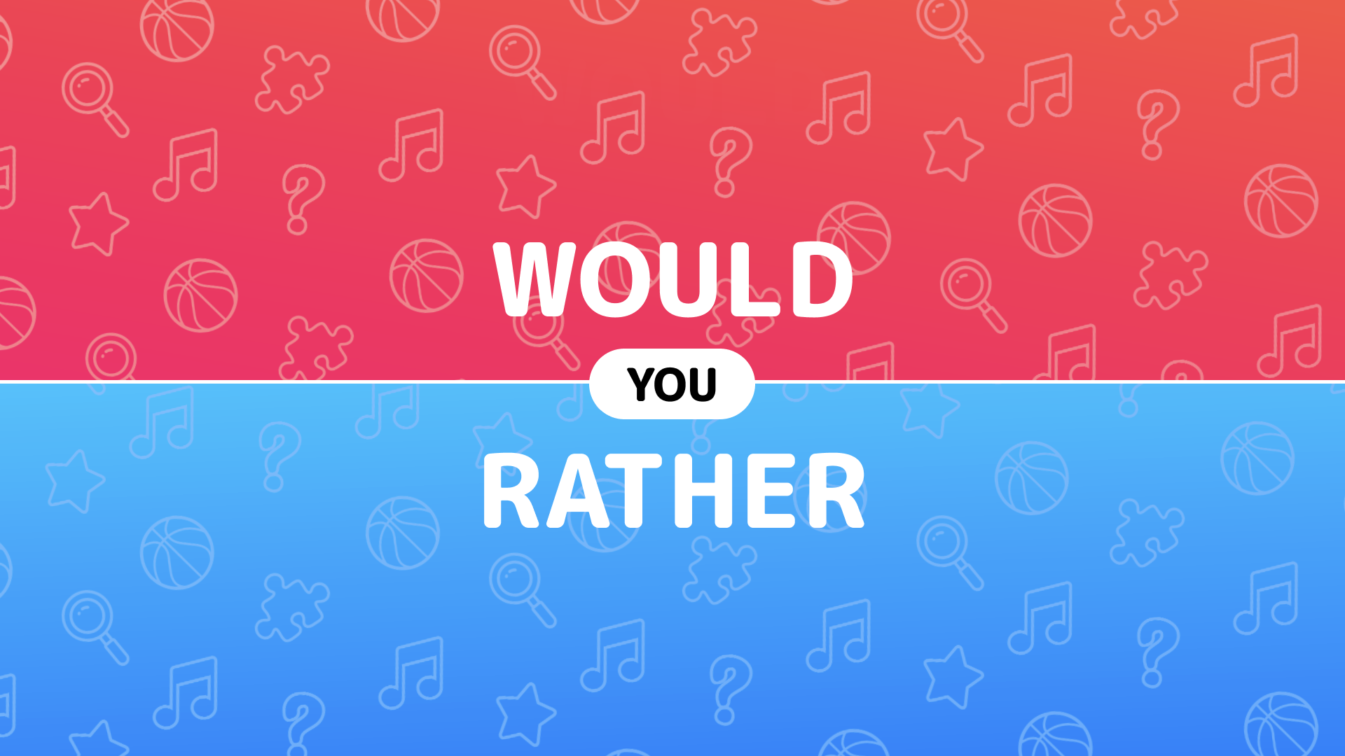 Would you rather game cover art