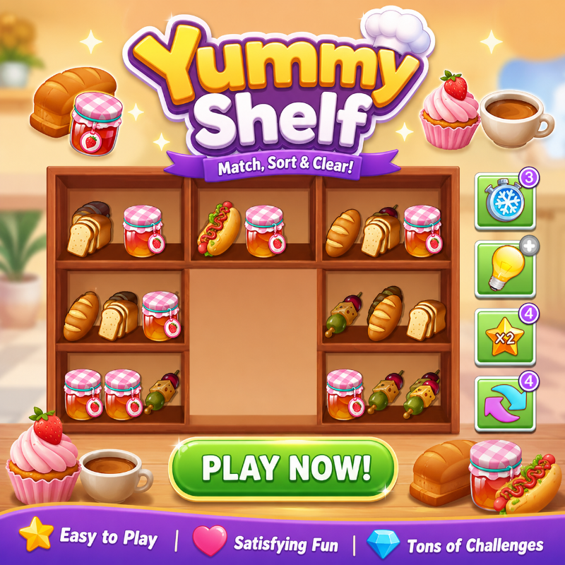 Yummy Shelf - Match-3 puzzle game thumbnail