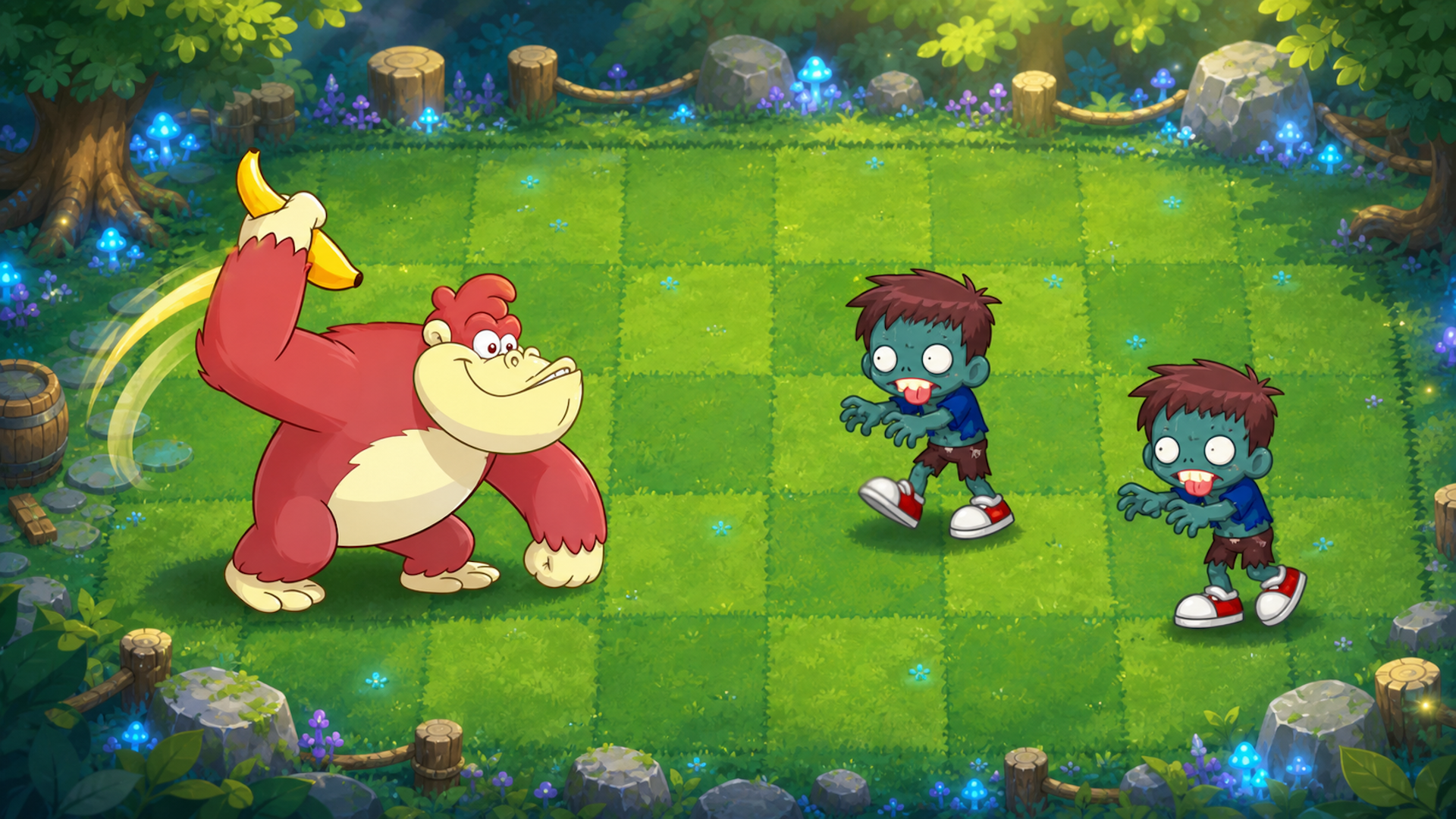 Zombie vs Gorilla game artwork
