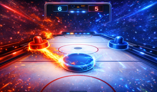2D Air Hockey: New Modes and Difficulty!