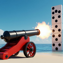 A gun. Domino destruction.