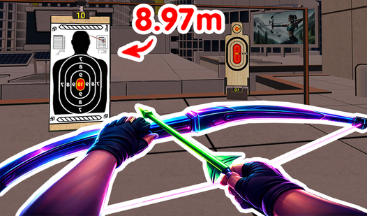 Archery with 3D physics