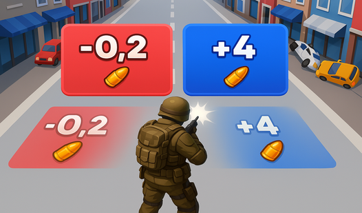 Army vs zombie crowd