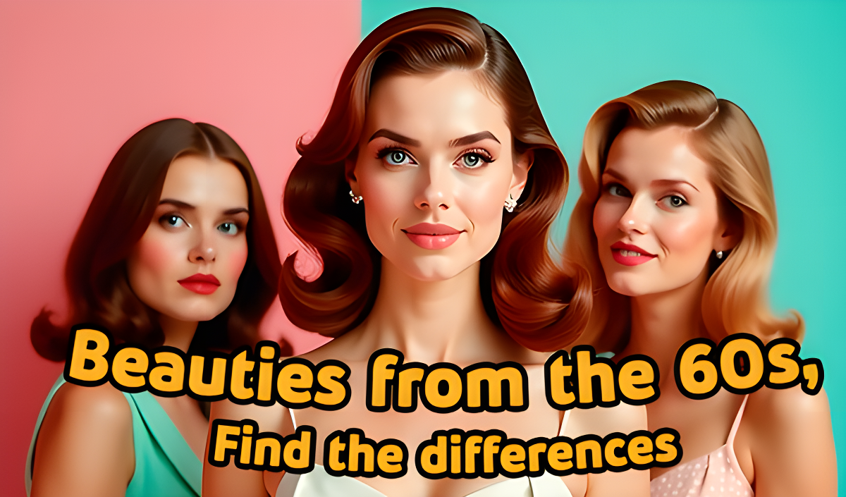 Beauties from the 60s, find the differences cover art