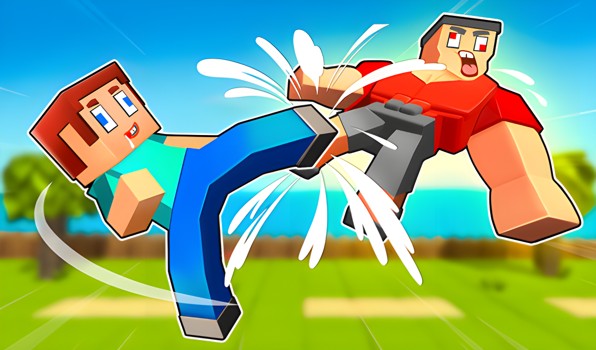Arte da capa de Block World Combat! Draw Noob's Super Punch!