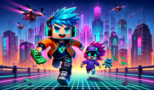 Build a Cyberpunk City with Robby at Robux