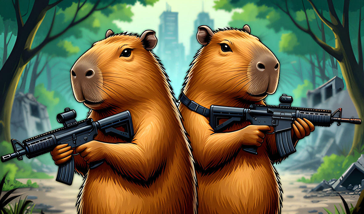 Arte da capa de Capybaras with Guns 2. A Game for Two Players