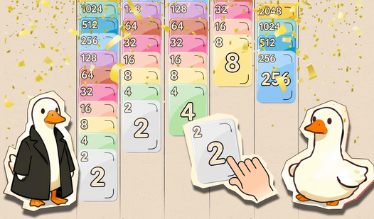 Cards, Merge and Two Geese: 2048