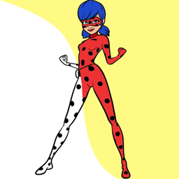 Colouring book Ladybug and Cat Noir