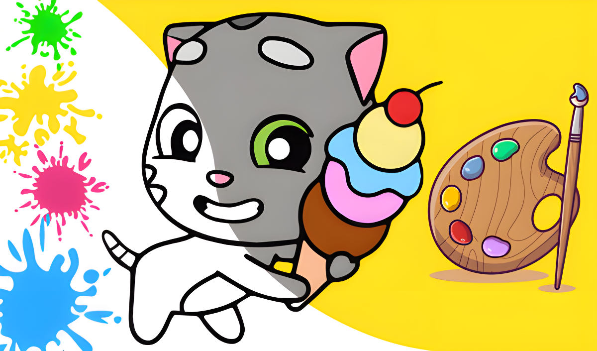 Imagen de portada de Colouring book Talking Tom