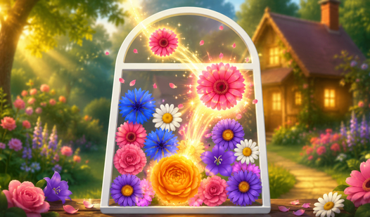 Combine flowers! 2048 bouquets
