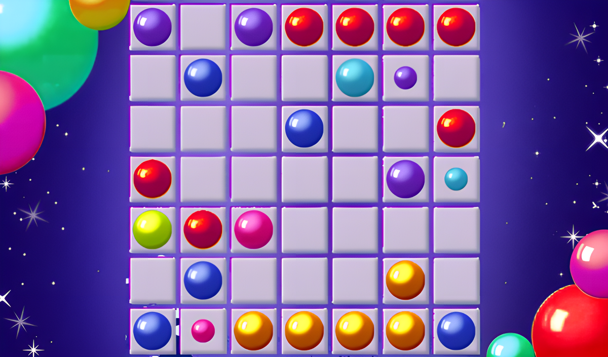 Connect colored balls in line cover art