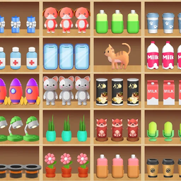 Connect the items on the shelf