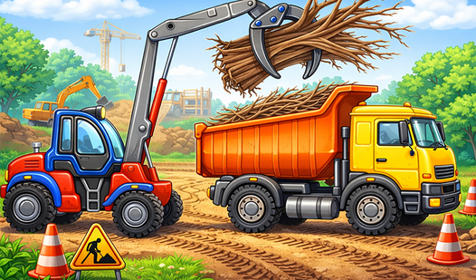 Construction Truck: Building Games for Kids