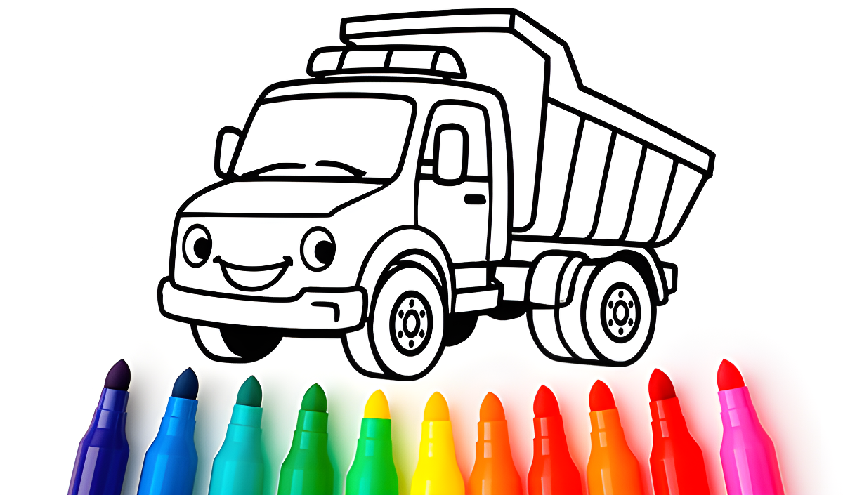 Construction Vehicles Coloring for Kids cover art