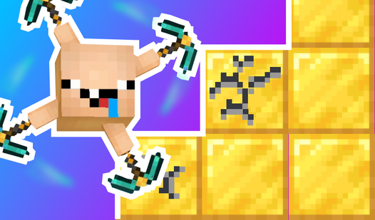 Craft a pickaxe and dig: Merge Noob