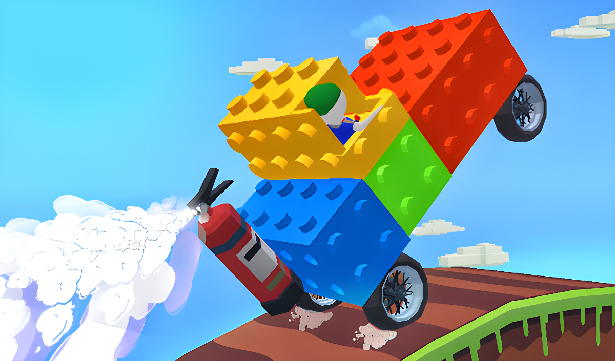 Crafting car out of blocks cover art