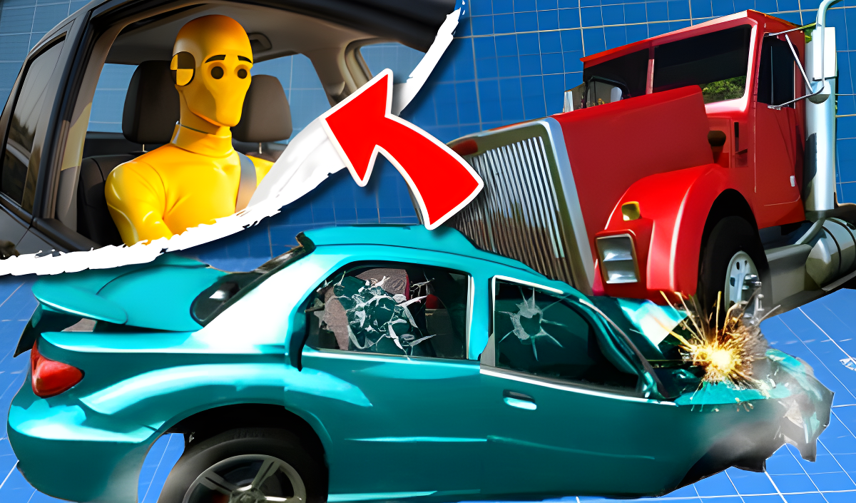 Crash tests of cars with airbags cover art