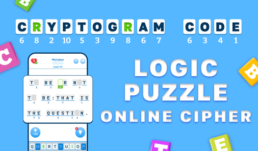 Cryptogram Code - Logic Puzzle, Online Cipher