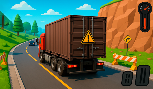 Dangerous Cargo Truck Driving