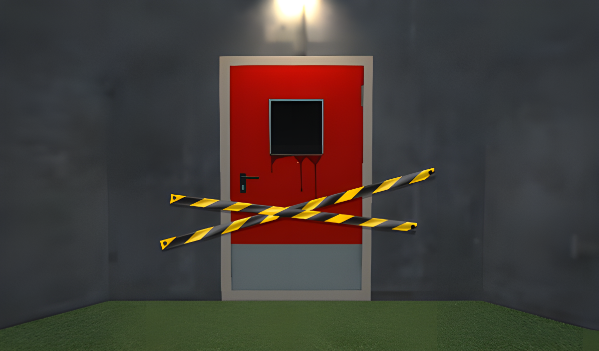 Don't go through that door.