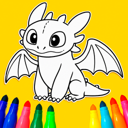 Dragons and Toothless Coloring