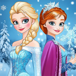 Elsa & Anna Frozen Dress Up: Icy Princess