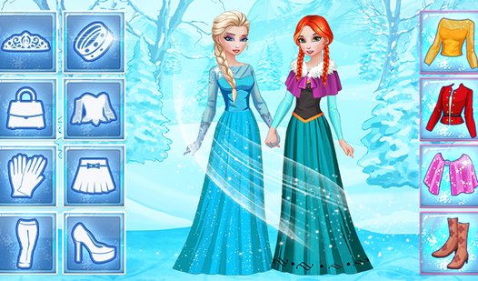 Elsa & Anna Frozen Dress Up: Icy Princess