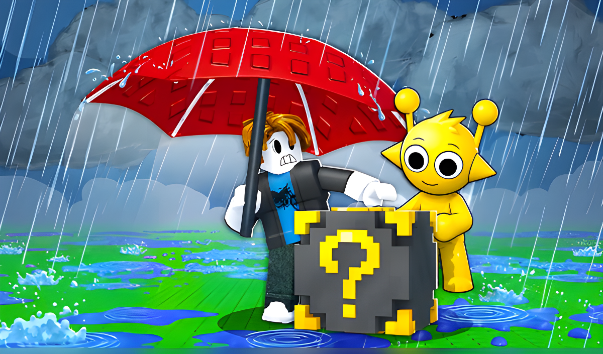 Escape Rain for Lucky Blocks! Online Sprunki 3D +1