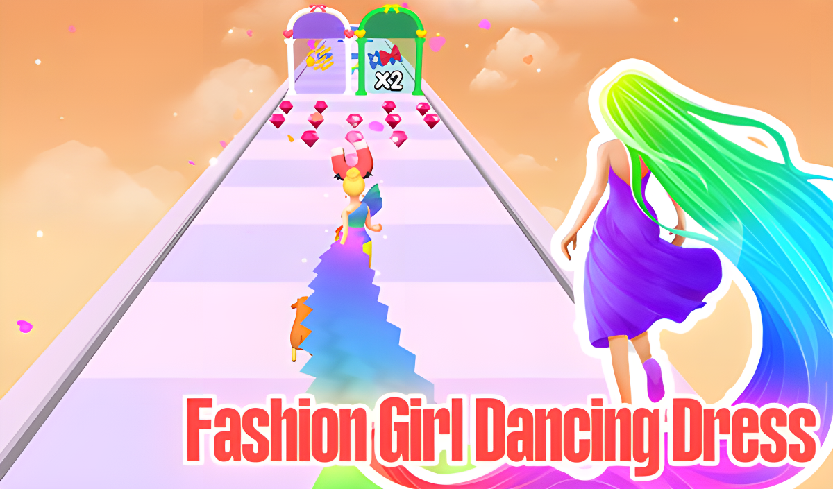 Arte da capa de Fashion Girl Dancing Dress