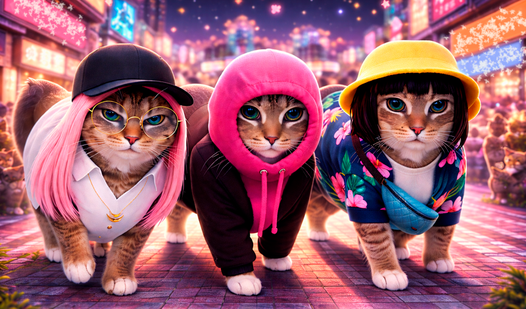 Feed the cats with memes