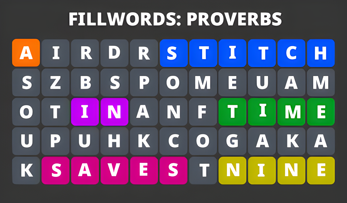 Fillwords: Proverbs