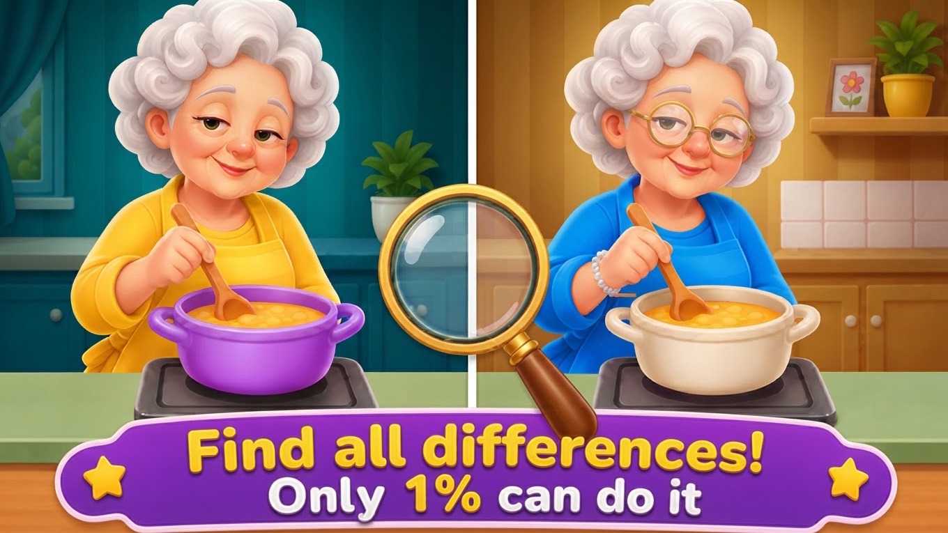 Find all differences! Only 1% can do it