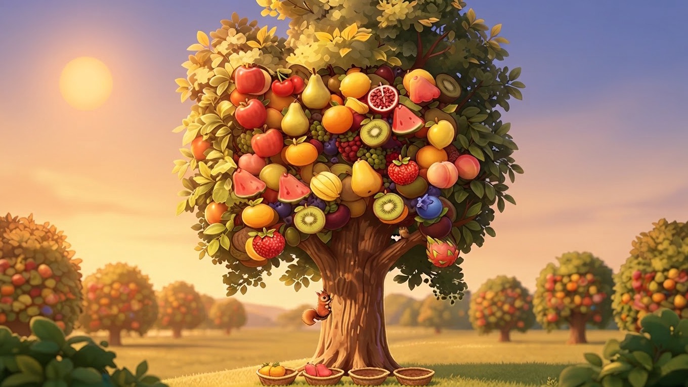 Imagen de portada de Fruit Match: Colorful Trees