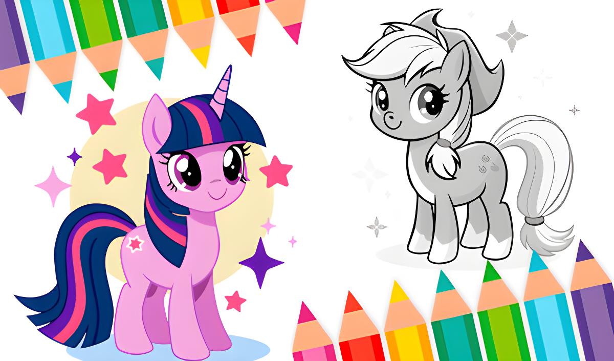 Copertina di Fun coloring book: Cute pony